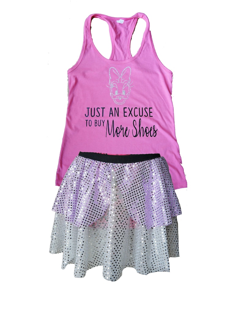 Sparkle Skirt Fairy Tale Shirt Daisy Duck Running Costume Running Costume Daisy Duck Costume Running Skirt Daisy Tank