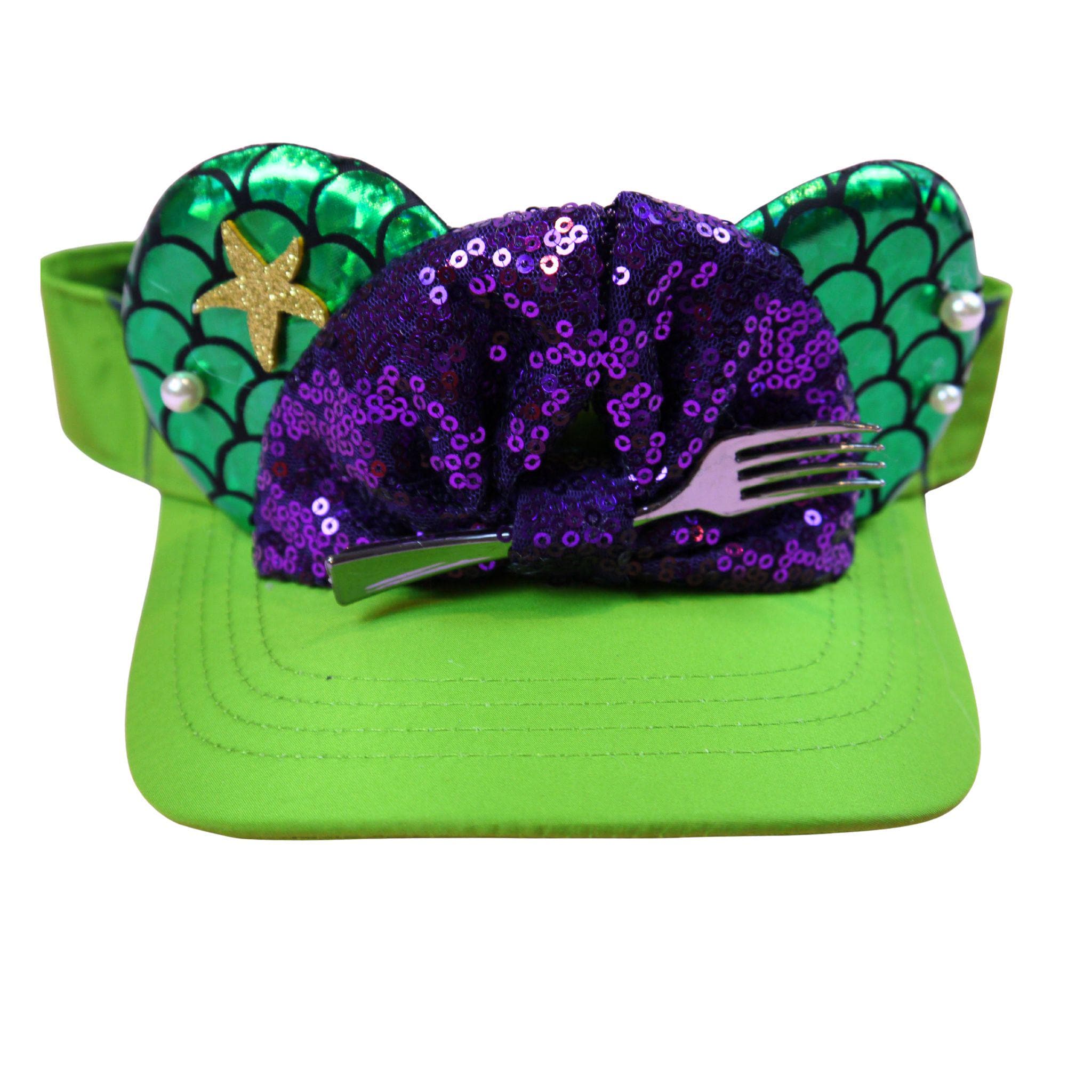 Disney Mermaid Visor Little Mermaid Ariel Green Tote Bag Bonus Visor - Walmart.com main image 4