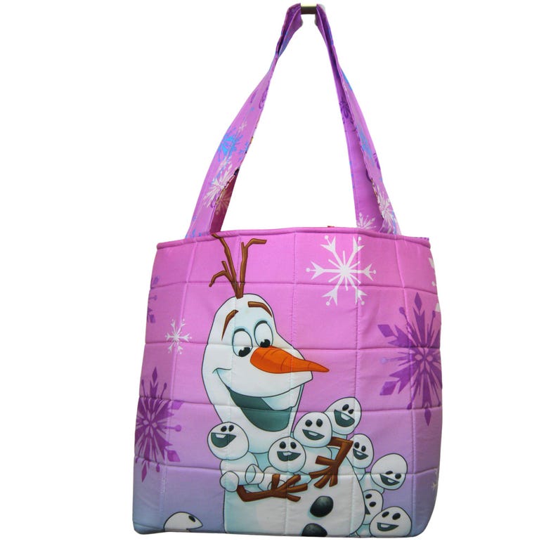 Upcycled Anna and Elsa Pillowcase Tote Bag image 2