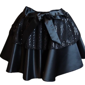 Schwarzer Royalty Rock, schwarzer Laufrock, Prinzessin Laufrock, Sparkle Laufrock, Laufkostüm, Prinzessin Weekender