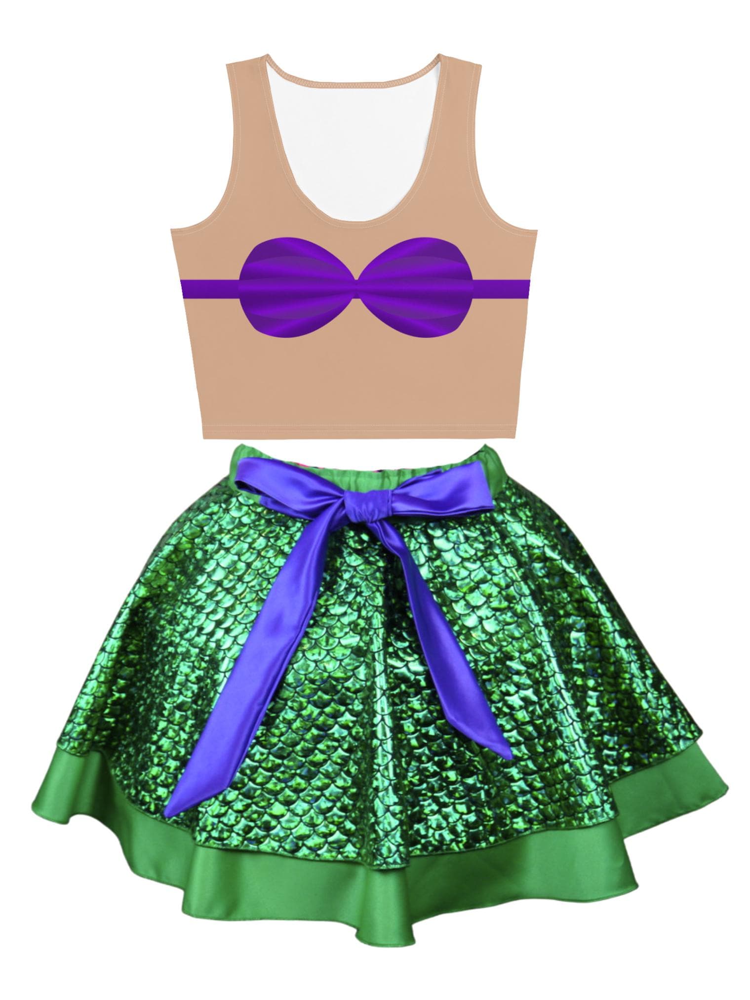 Little Mermaid Ariel Royalty Skirt, Ariel Running Skirt, Mermaid Running Skirt, Sparkle Running Skirt, Running Costume, Ariel Costume