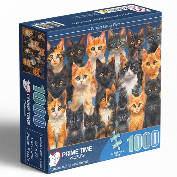 The 1000 Piece Jigsaw Puzzle for Adults - Cute and Colorful Cat