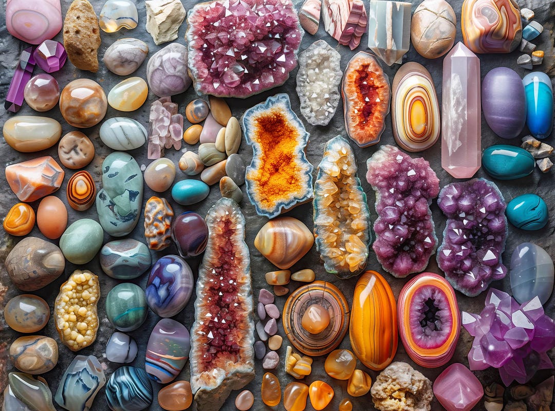 The 1000 Piece Jigsaw Puzzle for Adults - Colorful Crystals and Healing ...