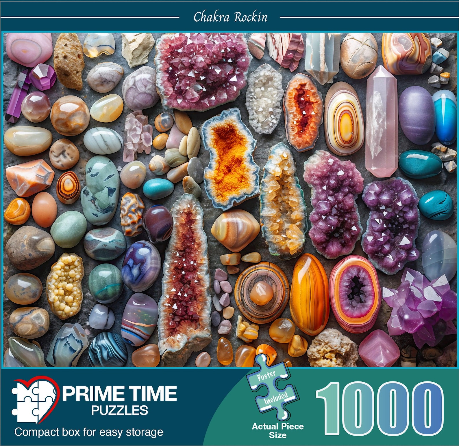 The 1000 Piece Jigsaw Puzzle for Adults - Colorful Crystals and Healing ...