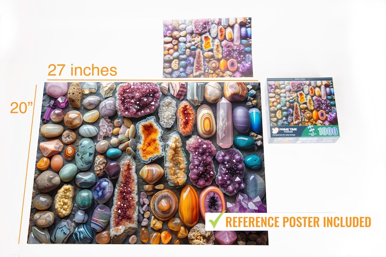 The 1000 Piece Jigsaw Puzzle for Adults - Colorful Crystals and Healing ...