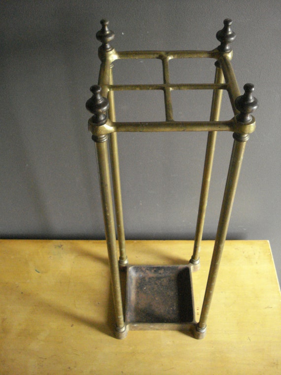 Vintage Brass and Cast Iron Umbrella Holder or Stand With Etsy