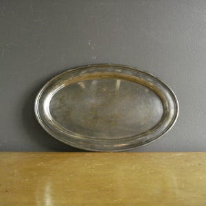 Vintage Silver Tray - Mini Oval Silverplate Platter or Serving Tray - New Amsterdam Silver Co EPNS