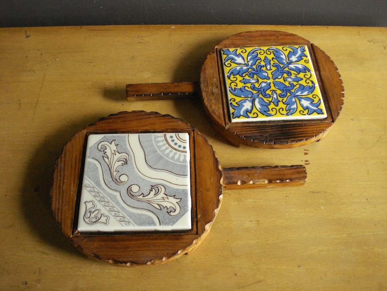 Wooden Tile Trivets Vintage Wood Plant Stand or Trivet Etsy