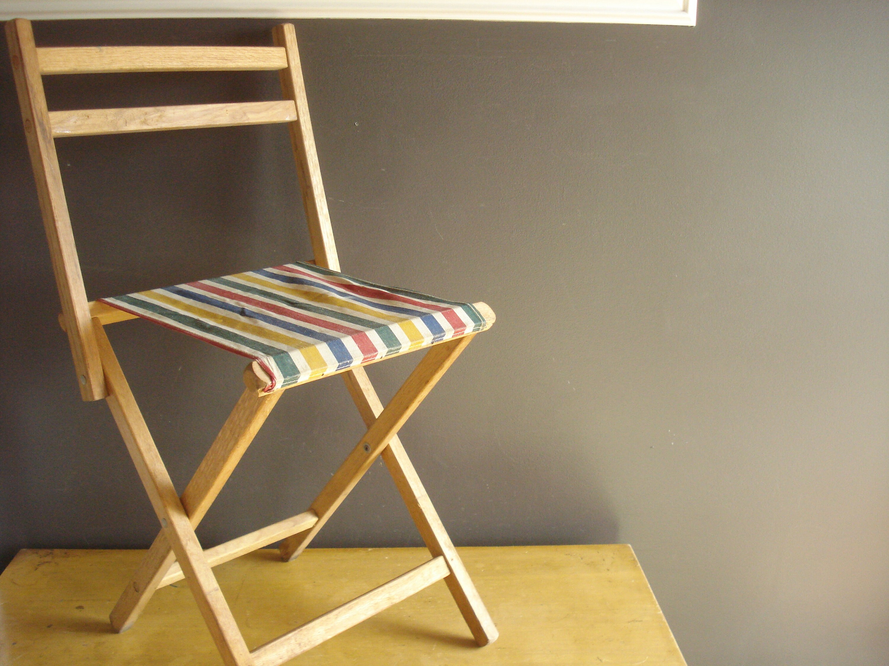 Vintage folding camp chair sale