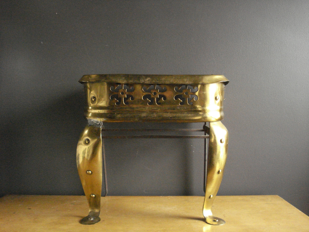 Vintage Brass Footman or Plant Stand Vintage Brass Bench Etsy