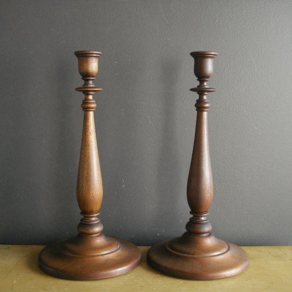Wooden Candlesticks Etsy