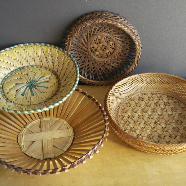 Flat Baskets Etsy