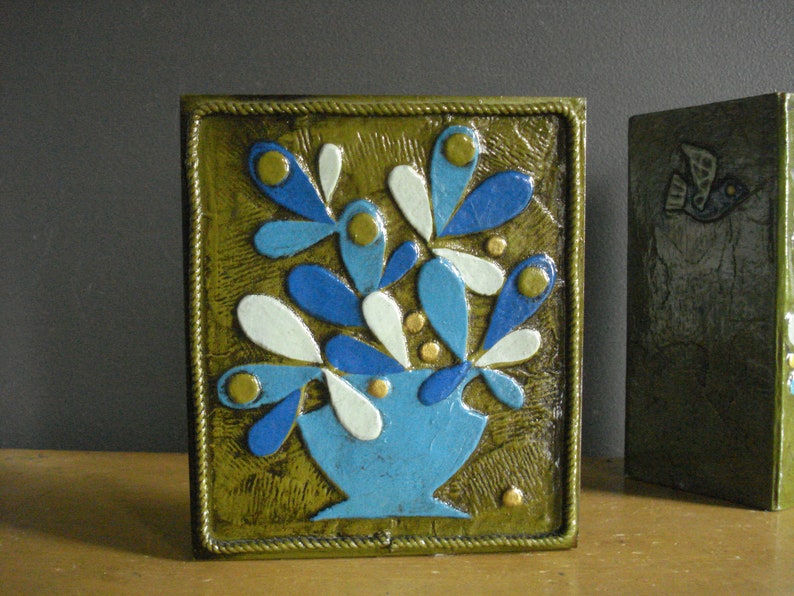 Vintage Fitz and Floyd Metal and Paper Mache Bookend and Etsy