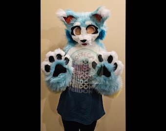 April the Floral Pomsky - NEW Fursuit Partial Ready to Ship and