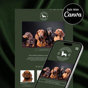 Dog Breeder Website Template - Elegant pet page, web template, dog show breeder website