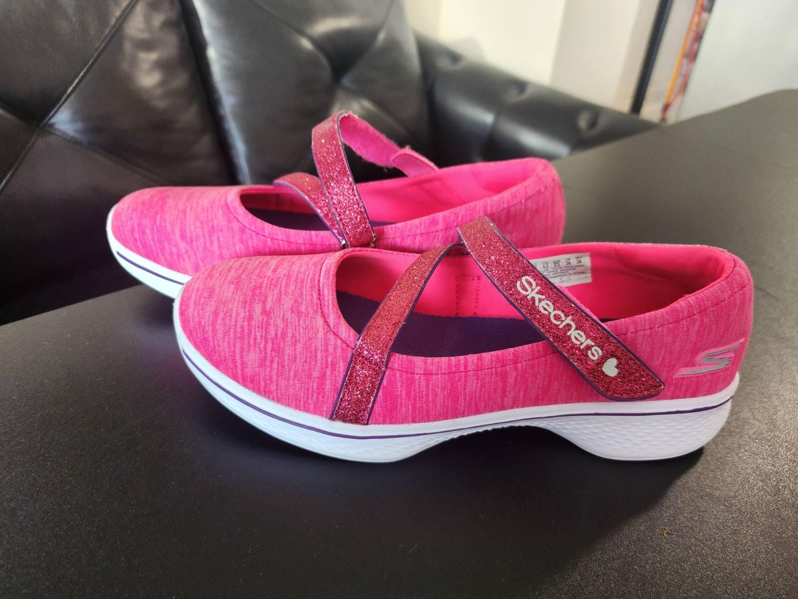 Roze magenta glitter Skechers Mary-Janes - stijlvolle sneakers voor meisjes