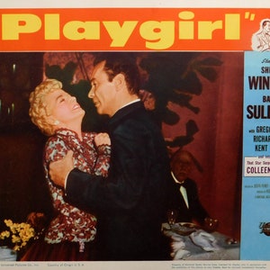 PLAYGIRL LOBBY CARD, 1954, Shelley Winters