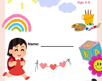 Cute activity book for kids 4 to 6 years old