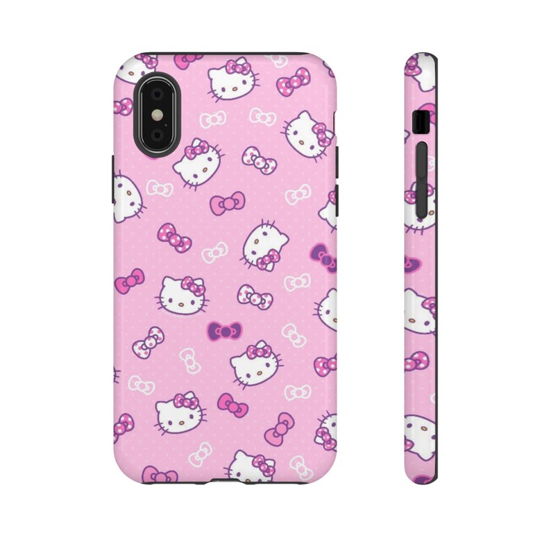 Funda para teléfono con lazo de Hello Kitty / Fundas resistentes rosas imagen 9