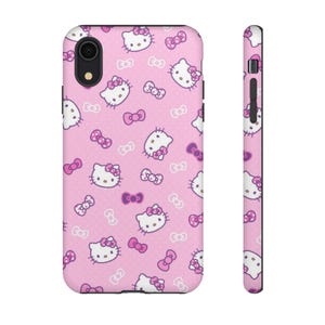 Funda para teléfono con lazo de Hello Kitty / Fundas resistentes rosas imagen 8