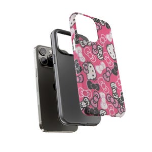 Hello Kitty Bow Pattern Phone Case | Tough Pink Cases image 4