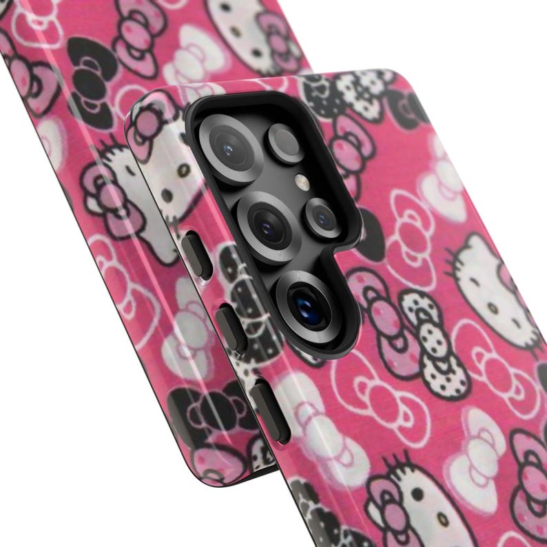 Hello Kitty Bow Pattern Phone Case | Tough Pink Cases image 9