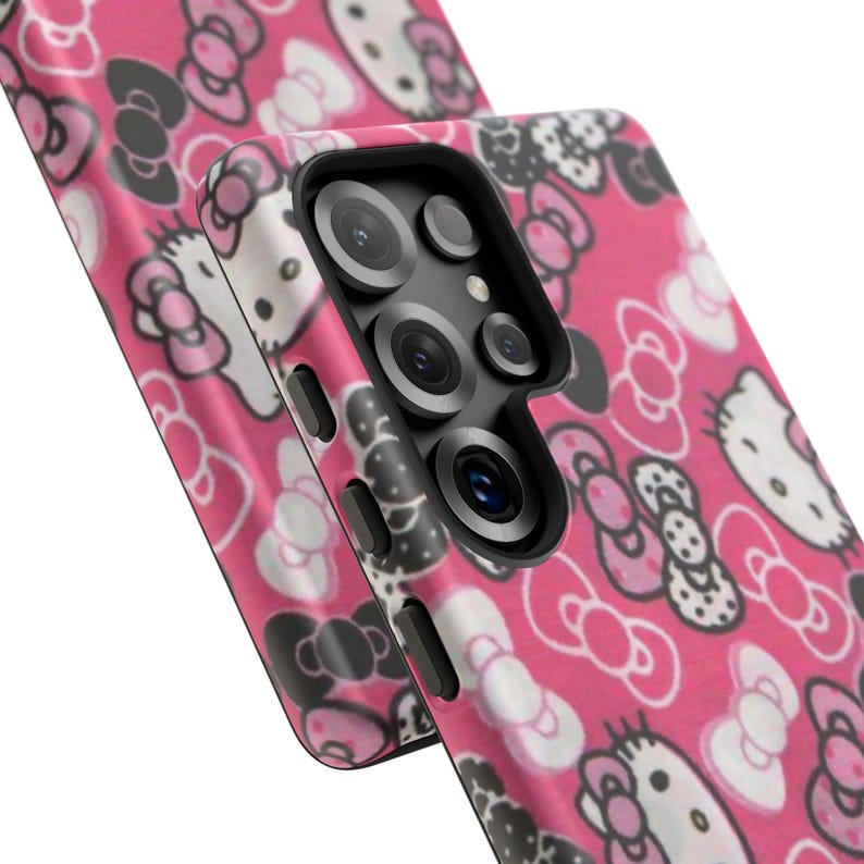 Hello Kitty Bow Pattern Phone Case | Tough Pink Cases image 7