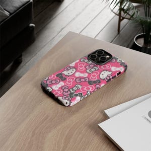 Hello Kitty Bow Pattern Phone Case | Tough Pink Cases image 5