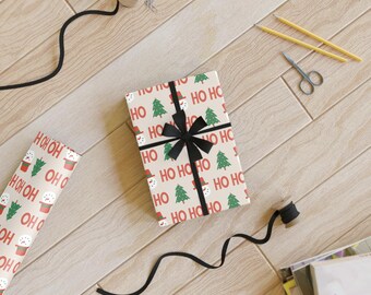 Weihnachtsgeschenkpapierrolle, festliches Santa-Schneemann-Design
