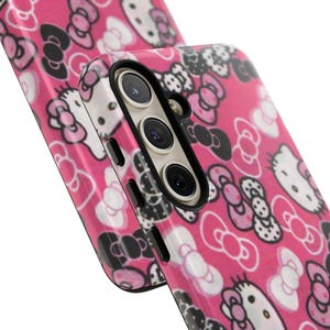 Hello Kitty Bow Pattern Phone Case | Tough Pink Cases image 11