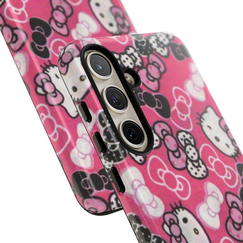 Hello Kitty Bow Pattern Phone Case | Tough Pink Cases image 11