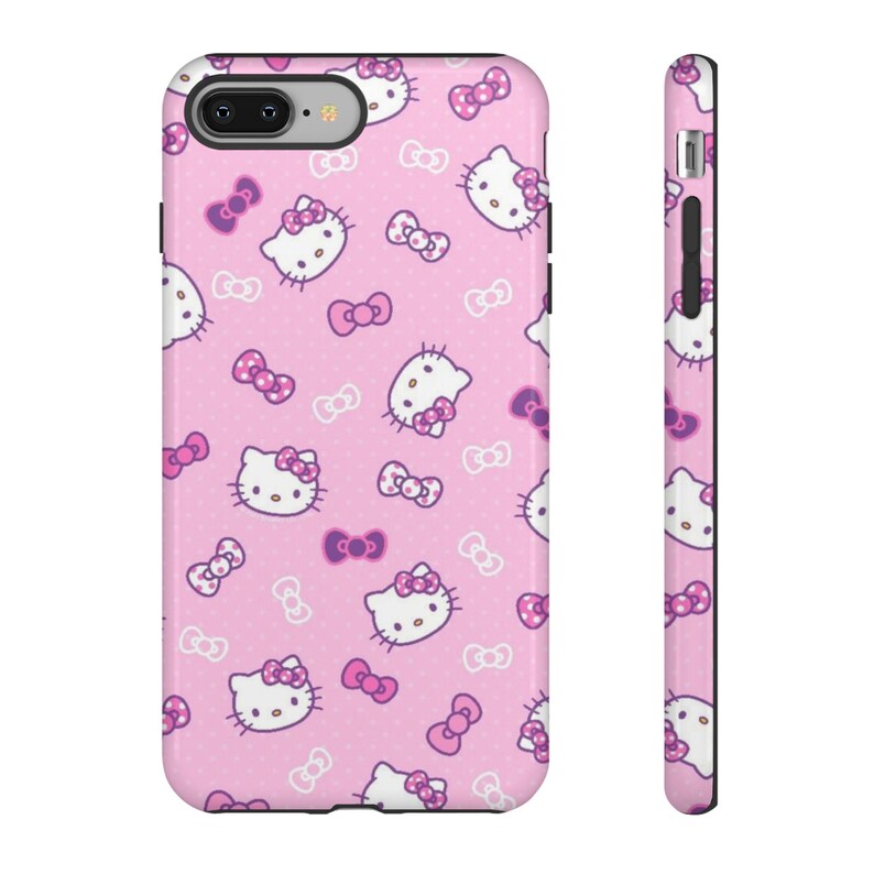 Funda para teléfono con lazo de Hello Kitty / Fundas resistentes rosas imagen 3