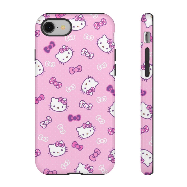Funda para teléfono con lazo de Hello Kitty / Fundas resistentes rosas imagen 1