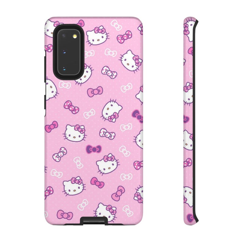 Funda para teléfono con lazo de Hello Kitty / Fundas resistentes rosas imagen 19