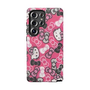 Hello Kitty Bow Pattern Phone Case | Tough Pink Cases image 8