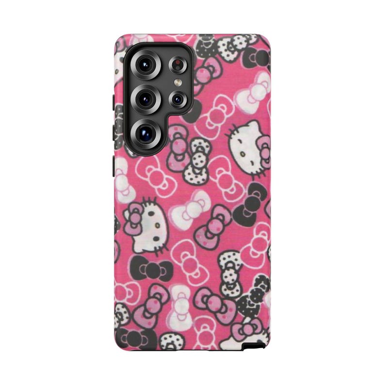 Hello Kitty Bow Pattern Phone Case | Tough Pink Cases image 8