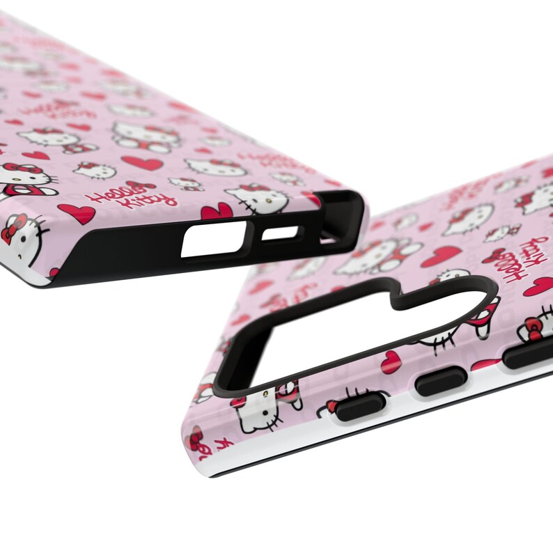 Hello Kitty Pattern Phone Case | Cute Pink Hearts iPhone and Samsung | Valentines Themed Phone Case image 9