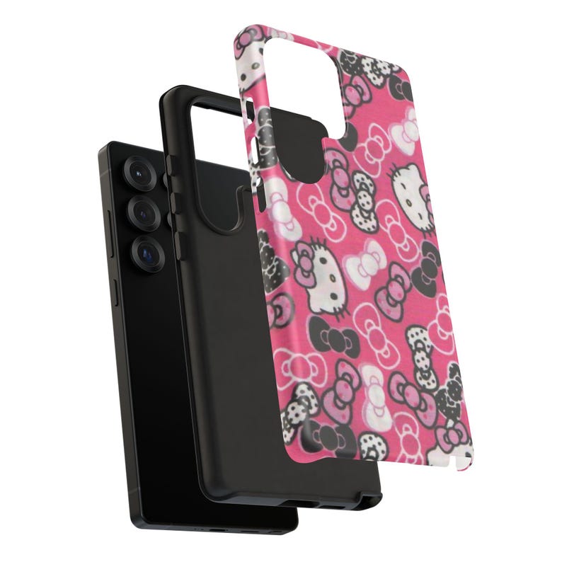 Hello Kitty Bow Pattern Phone Case | Tough Pink Cases image 6