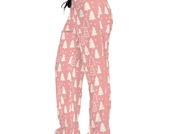 Pink Christmas Tree Pajama Pants | Holiday Sleepwear