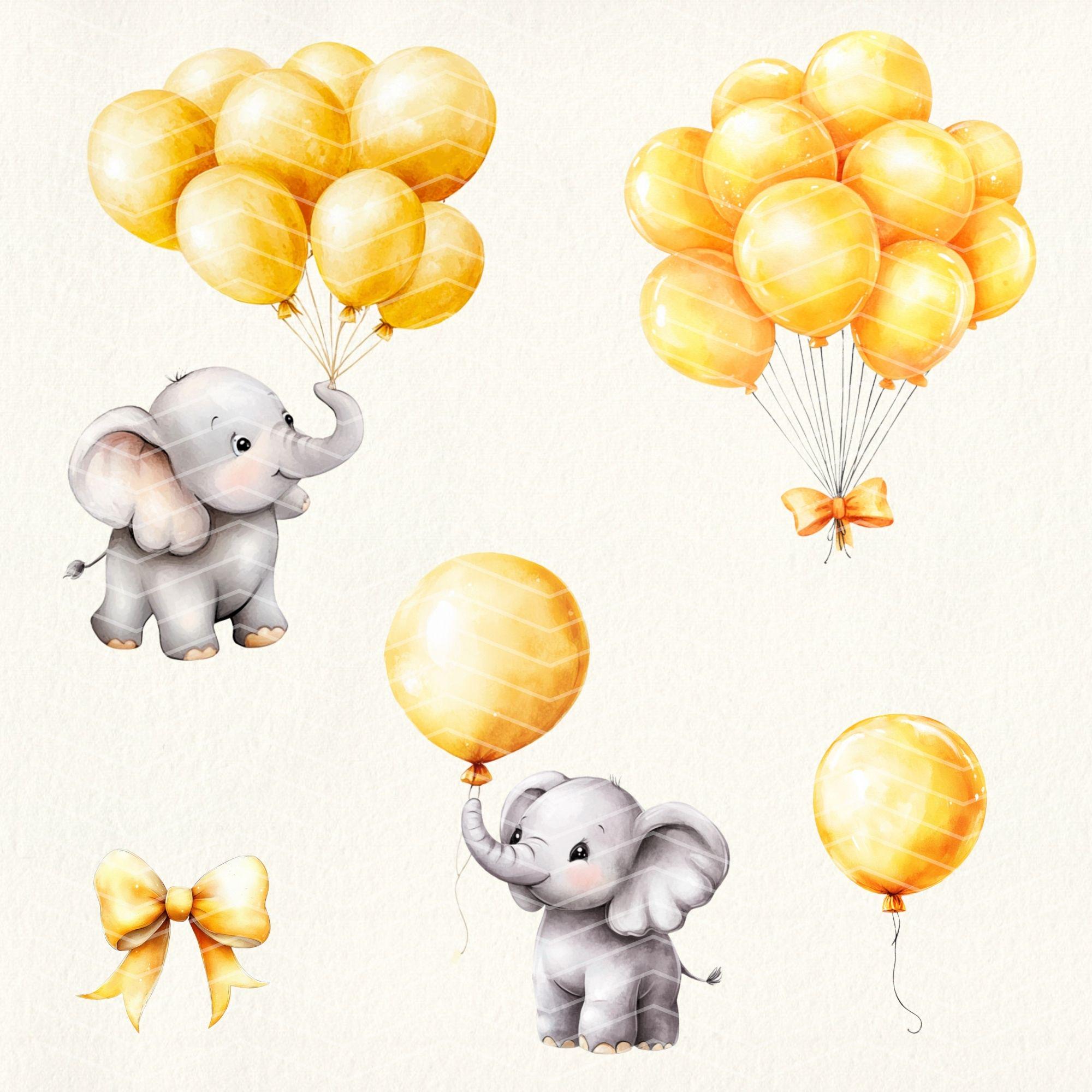 Baby Elephant Clipart, Elephant PNG Baby Shower, Baby Elephant ...