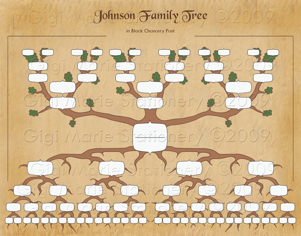 PERSONALIZED Genealogical Tree Family Tree Ancestry | Etsy