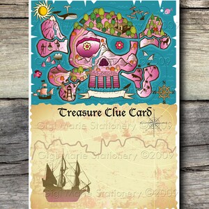 DIGITAL GIRL Pirate e BOY Pirate Treasure Hunt Clue Cards - Download instantâneo