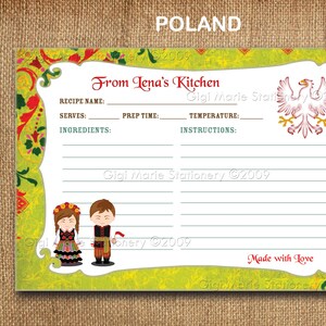 NATIONALITY RECIPE Cards -Ethnicity - Ancestry - Heritage - Cultural Recipe Cards PERSONALIZED Digital