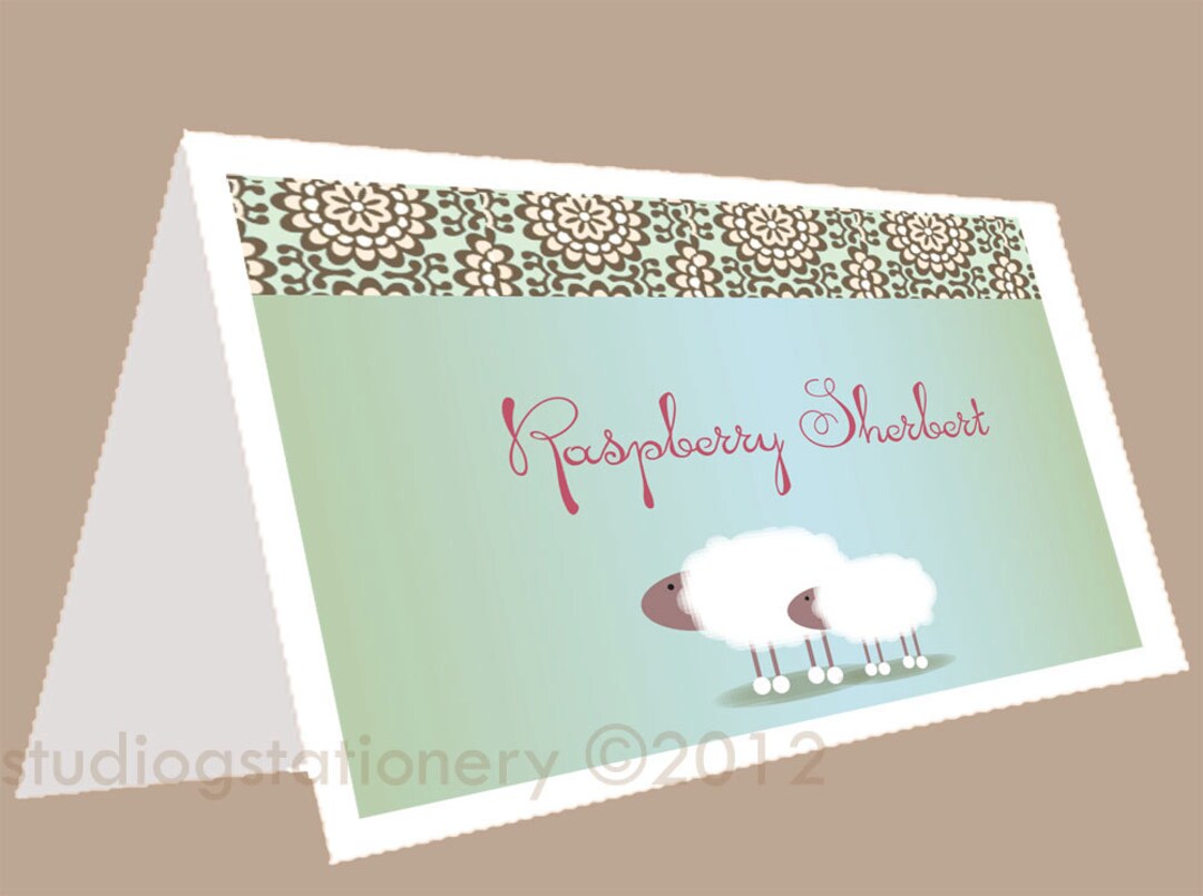Little Lamb Tent Cards / Place Cards DIGITAL Use for Place Etsy
