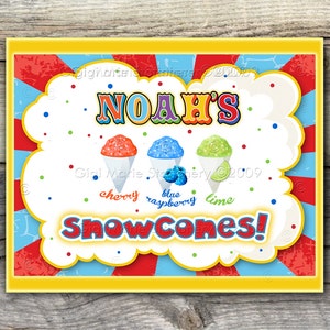 GEDRUKT en gepersonaliseerde digitale CIRCUS- en CARNAVAL-borden - Suikerspin, Popcorn, Snoep, Bounce House, Hotdogs, Drankjes enz...