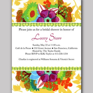 PRINTABLE Bridal Shower Invitation Garden Party image 3