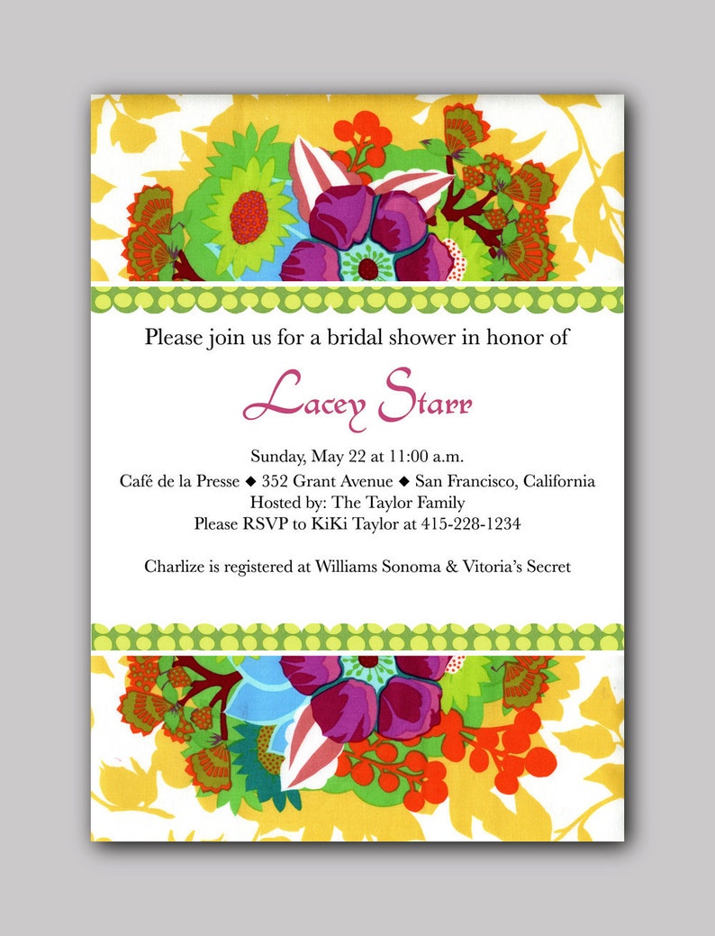 PRINTABLE Bridal Shower Invitation Garden Party image 3