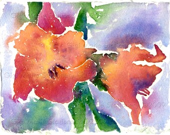 Hibiscus Watercolor CANVAS PRINT