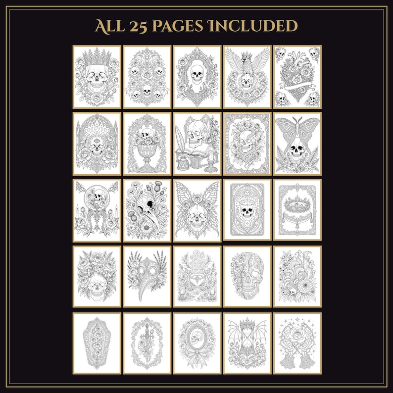 Coloring Sheets Roses Skuls Gothic Skull Coloring Pages, 25 Printable Skulls and Roses Sheets for ...