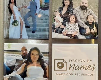 Personalized Photo Magnets | Custom 3x3 Picture Magnets set | Minimal Home Decor Gift |